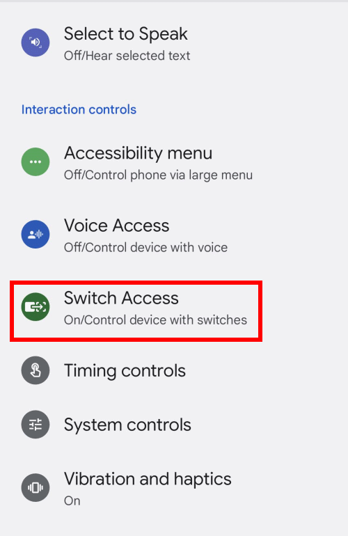 Tap Switch Access